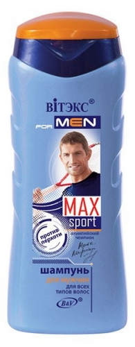 Шампунь д/всех типов волос (250мл) FOR MEN MAX sport Витэкс
