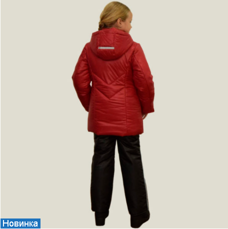 Куртка зимняя, модель З16, цвет красный/cire