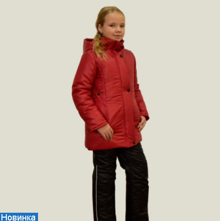 Куртка зимняя, модель З16, цвет красный/cire