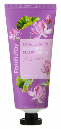 Крем для рук с розовым лотосом, Pink flower blooming hand cream pink lotus 100ml