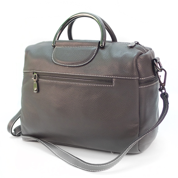 СКИДКА. Женская сумка Borgo Antico. Кожа. 66609 dark grey