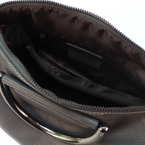 СКИДКА. Женская сумка Borgo Antico. Кожа. 66609 dark grey