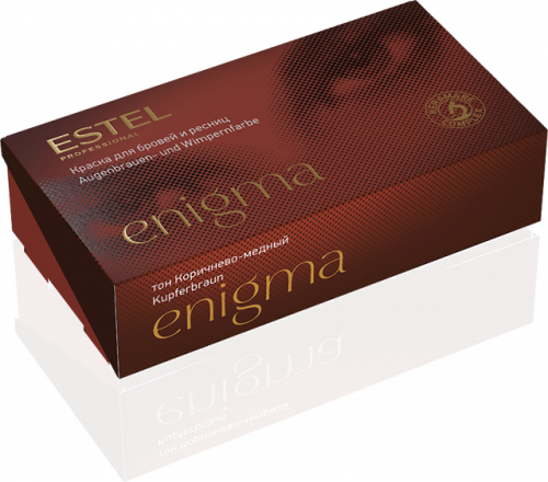 Enigma, EN6 Тон коричнево-медный краска для бровей и ресниц, 20/20 мл