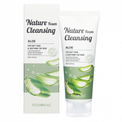 Пенка для умывания с алоэ вера  Aloe Smoothie Foam Cleansing 180мл