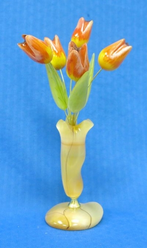 Ваза Росток с тюльпанами - 5 цветов, селенит, А
