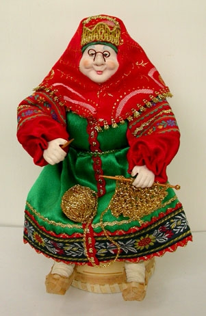 Кукла-шкатулка Бабушка с вязанием, ШТ 24