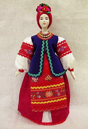Кукла фарфоровая Солоха, Ф 92а