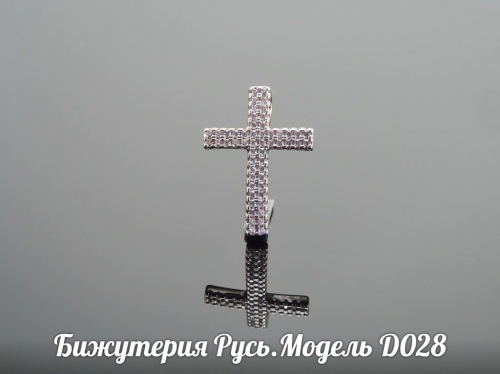 Крестик позолоченный - D028