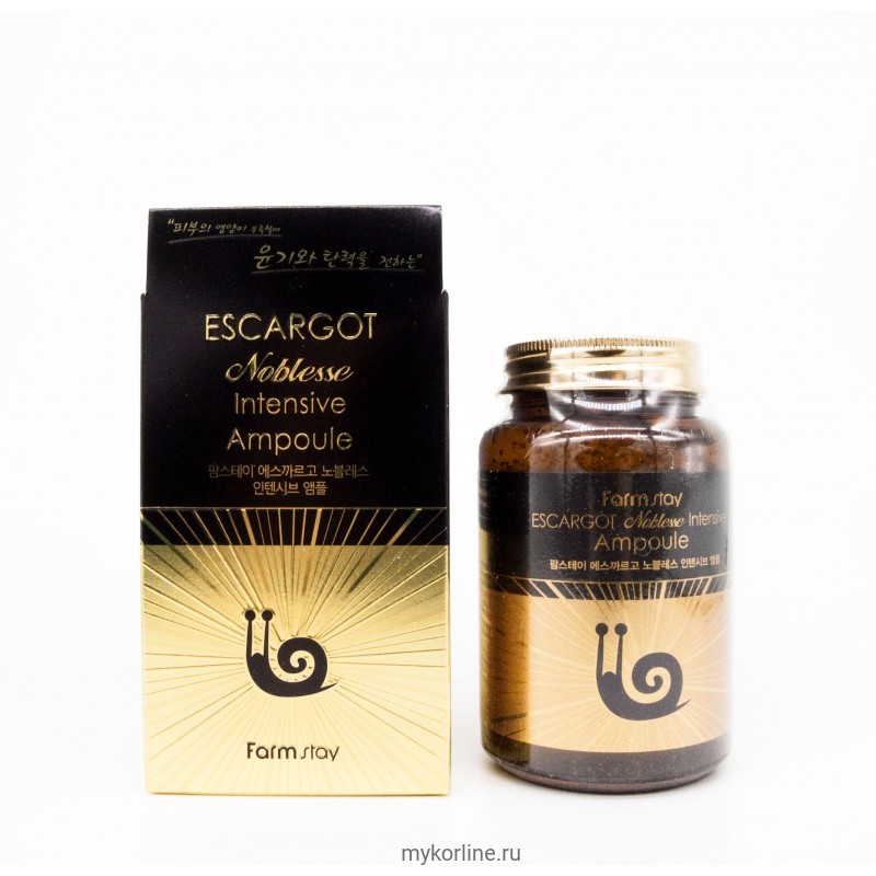 Сыворотка для лица Farm stay escargot Noblesse Intensive Ampoule 250 мл. Farm stay all in one escargot Noblesse Intensive Ampoule 250 ml. Farmstay escargot Noblesse Intensive Ampoule производитель этикетка на упаковке. Сыворотка с улиткой 250 мл. Escargot farm stay