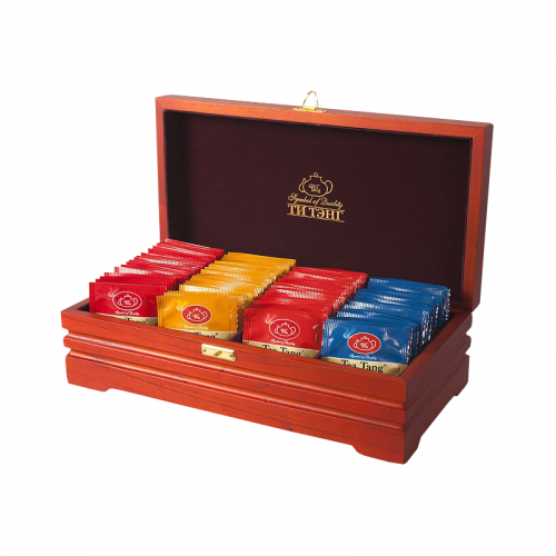 Чай imperial tea collection ассорти в деревянной шкатулке 10 видов 250 сашетов