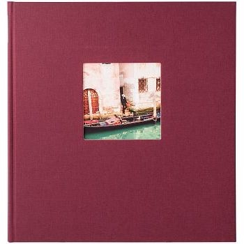 Фотоальбом Goldbuch Классика 60 стр. 26x30 под уголки с окном, бордовый 27972