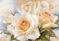 Белые розы   40х27 см
