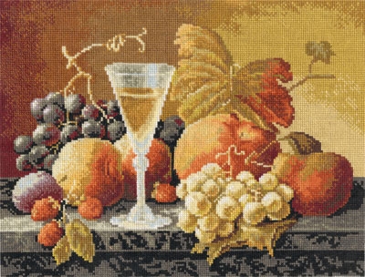 Н-1234 Натюрморт с вином и фруктами