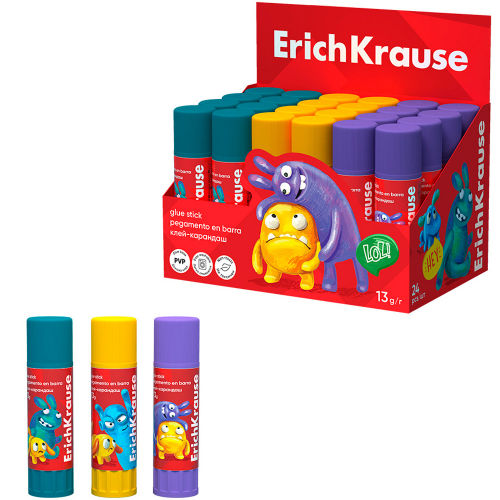 Клей карандаш EasyStick Jolly Friends, 13г 60910 /Erich Krause/  в Нижнем Новгороде