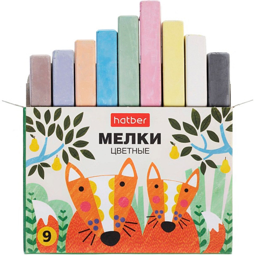 Мел цветной 9шт Нарисуй-ка!  ML_082953 Hatber в Нижнем Новгороде