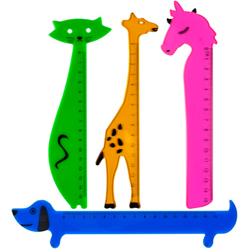 Линейка пластик 15см ANIMALS ассорти 80271 в Нижнем Новгороде