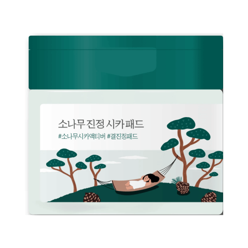Пэды с экстрактами сосны и центеллы для проблемной кожи ROUND LAB PINE CALMING CICA PAD  50 шт (195мл)