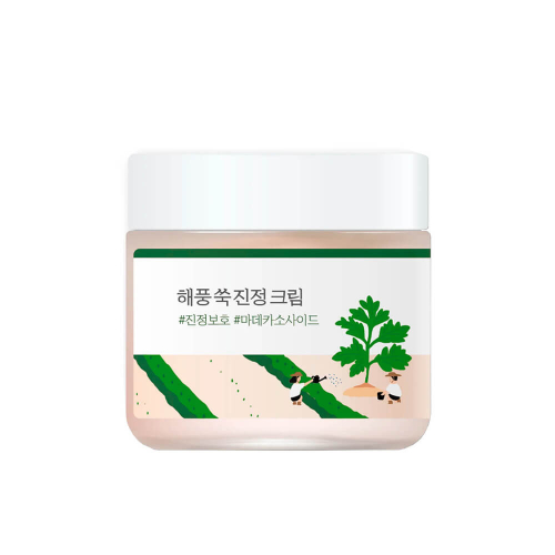 Лёгкий успокаивающий крем с полынью ROUND LAB MUGWORT CALMING CREAM  80 мл