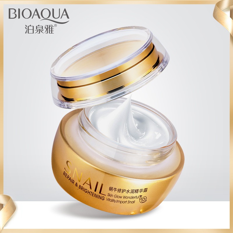Крем для лица с улиточным муцином Bioaqua Snail Repair & Brightening Cream, 50 гр.