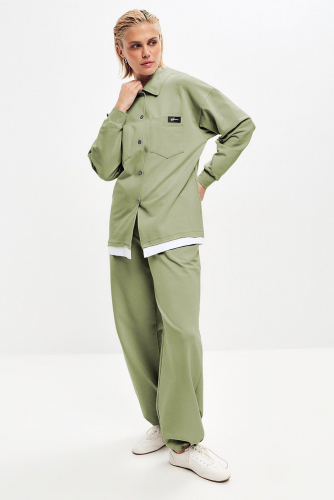 Рубашка EZANNA, 1126228 W1Rb380F2 Оливковый