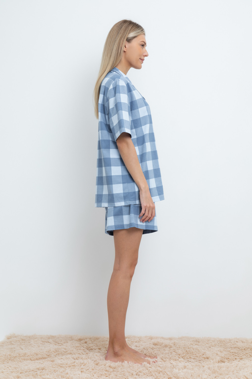 VN Пижама Е 20141 светлый индиго, клетка виши VN