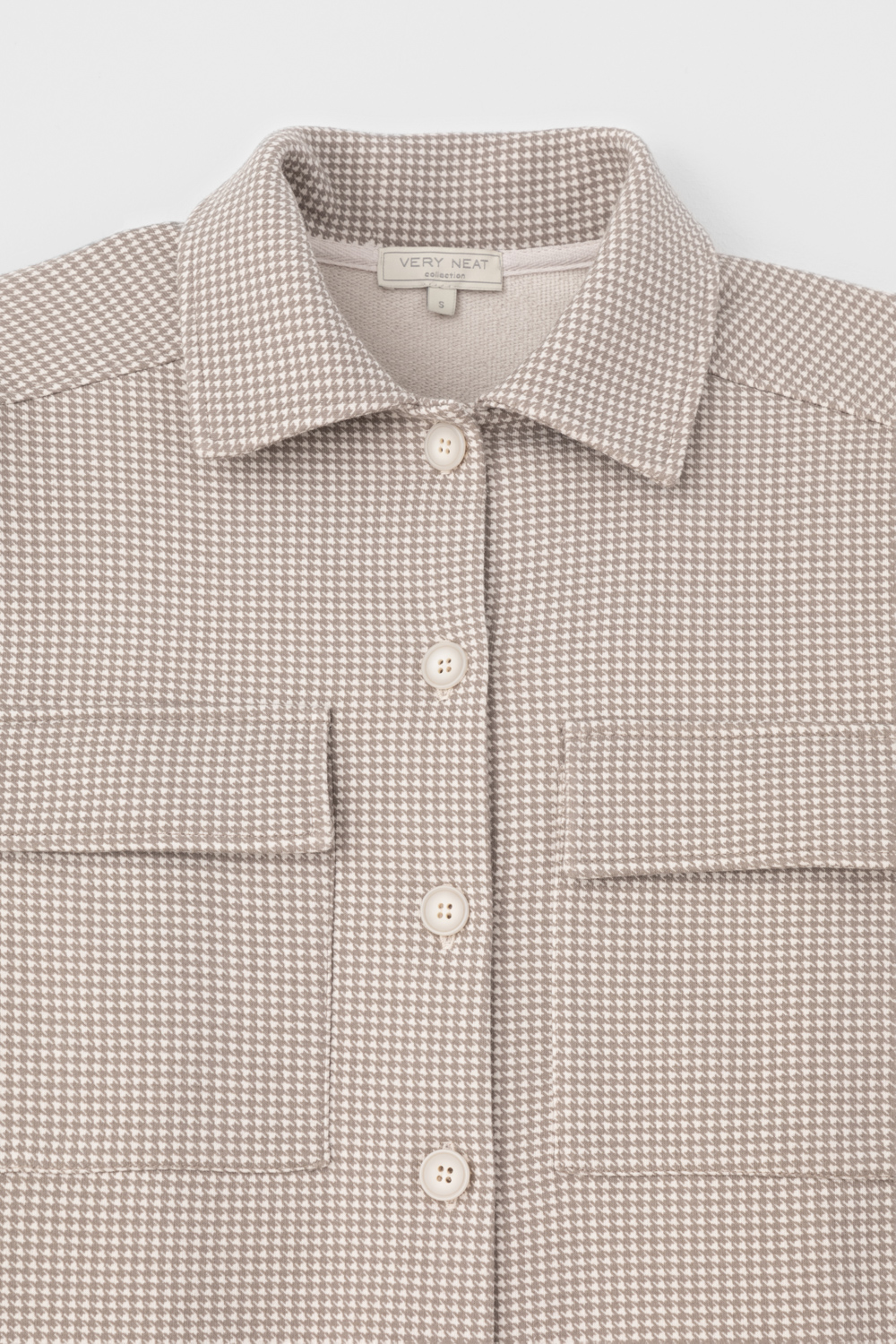 VN Рубашка ЕВТ 3254 светлый беж, гусиная лапка VN