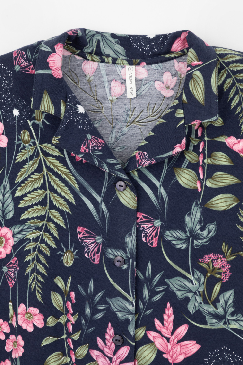 VN Пижама Е 20122 индиго, ночные цветы VN