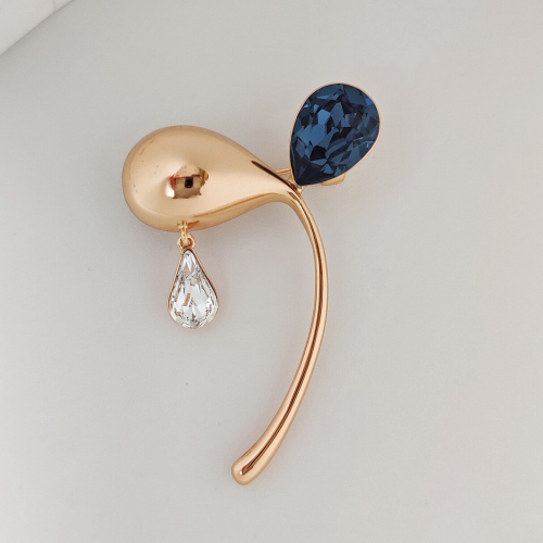 Брошь с кристаллами Swarovski