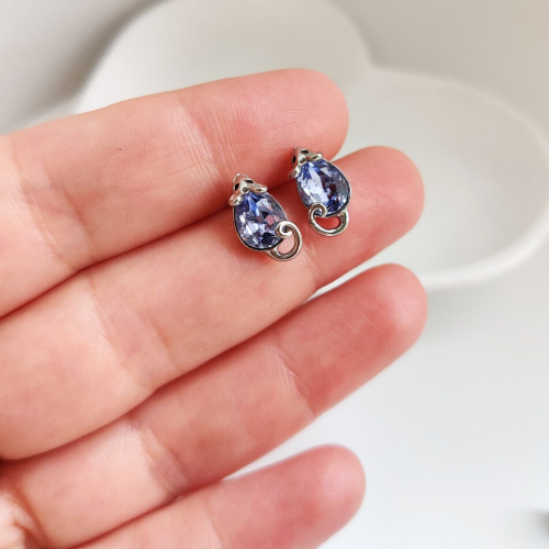 Серьги с кристаллами Swarovski