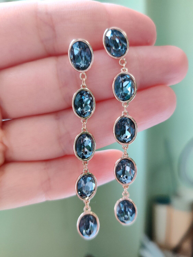 Серьги с кристаллами Swarovski