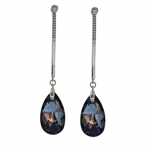 Серьги с кристаллами Swarovski