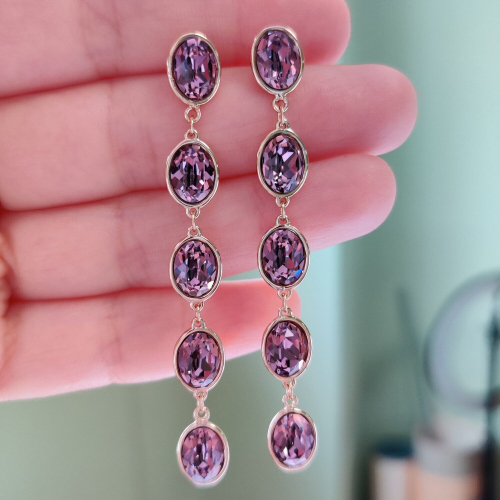 Серьги с кристаллами Swarovski