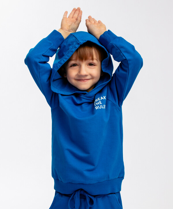 960 р.  1200 р.  Толстовка с капюшоном синяя Button Blue