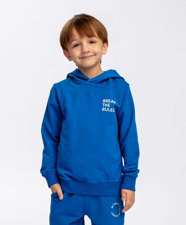 960 р.  1200 р.  Толстовка с капюшоном синяя Button Blue