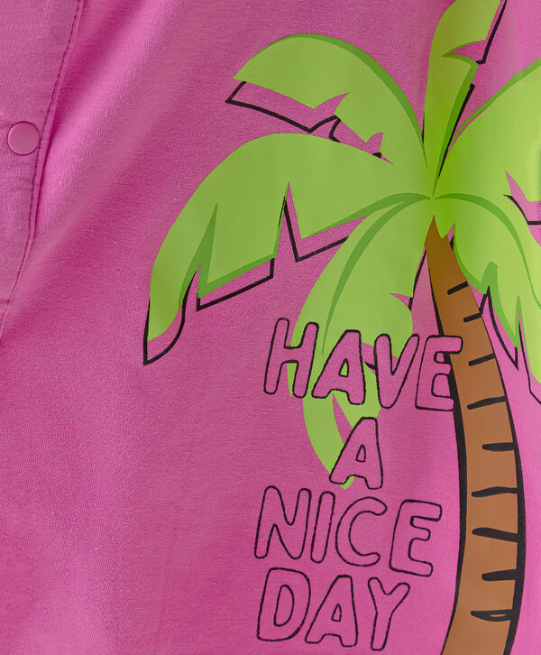 625 р. 1250 р. Платье на кнопках розовое с принтом Button Blue