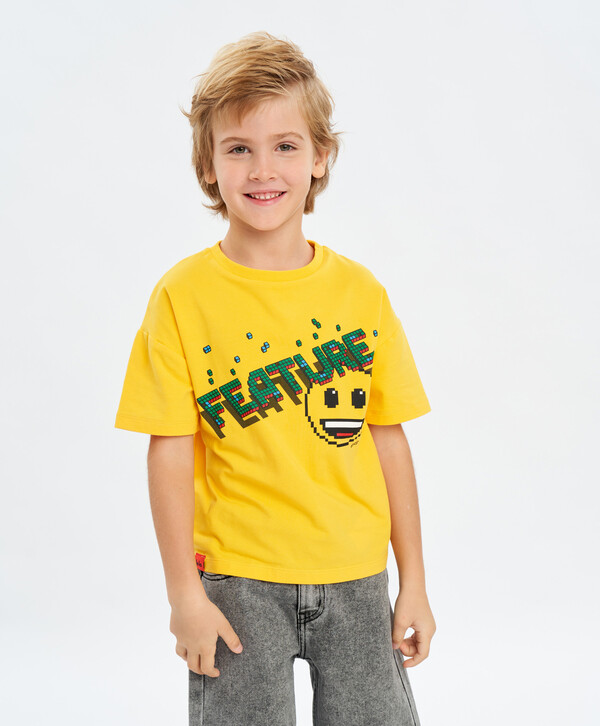 430 р. 860 р. Футболка с принтом желтая Button Blue