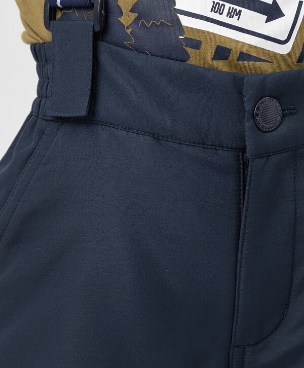 1495 р. 2300 р. Брюки утепленные демисезонные с подтяжками синие Button Blue