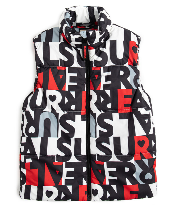 1755 р. 2700 р. Жилет утепленный с принтом мультицвет для девочки Button Blue