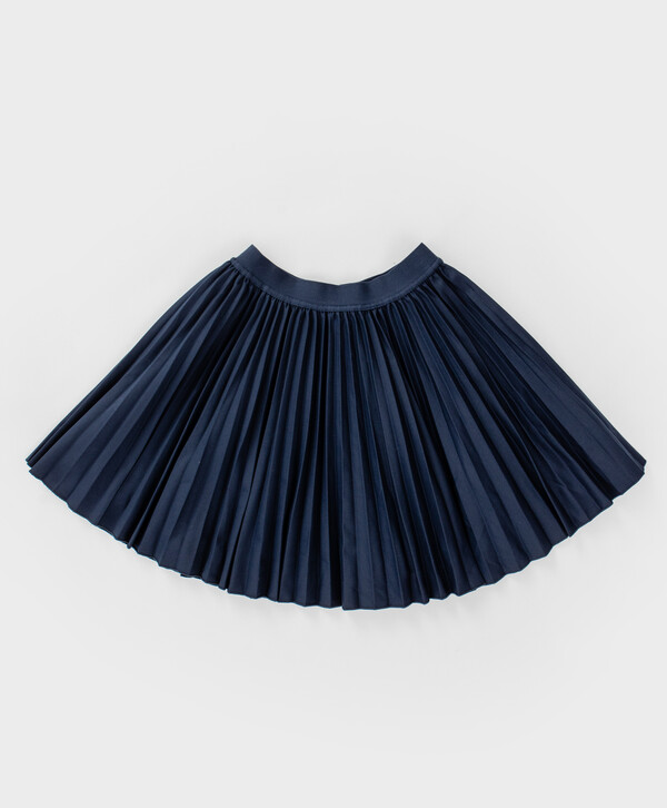 Юбка плиссе с поясом на резинке синяя Button Blue
