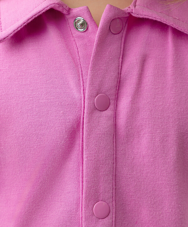 625 р. 1250 р. Платье на кнопках розовое с принтом Button Blue