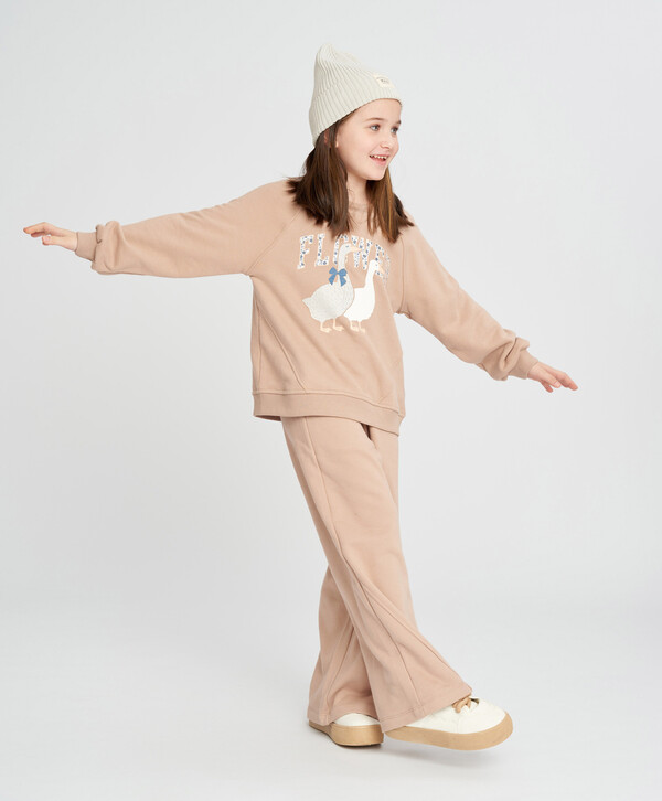 1225 р.  1750 р.  Брюки палаццо для девочки коричневые с поясом на резинке Button Blue