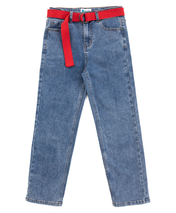 1840 р. 2300 р. Джинсы straight fit синие для девочки Button Blue