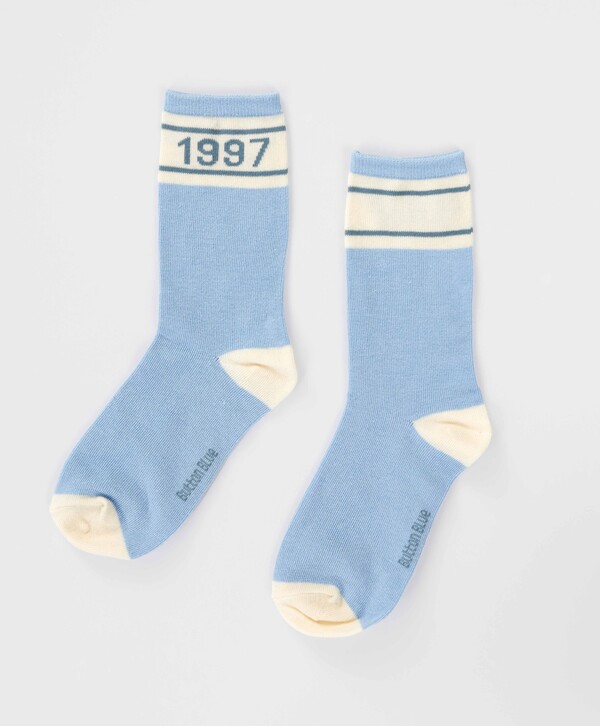 120 р. 150 р. Носки высокие голубые для девочки Button Blue