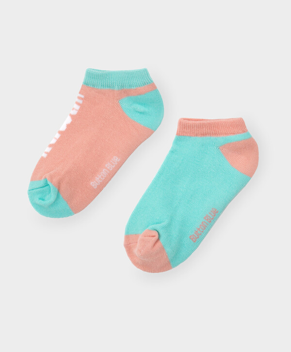 163 р. 250 р. Носки 2 пары с принтом укороченные для девочки Button Blue