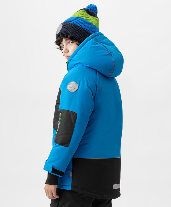 3088 р. 4750 р. Куртка зимняя с мембраной и принтом синяя Button Blue