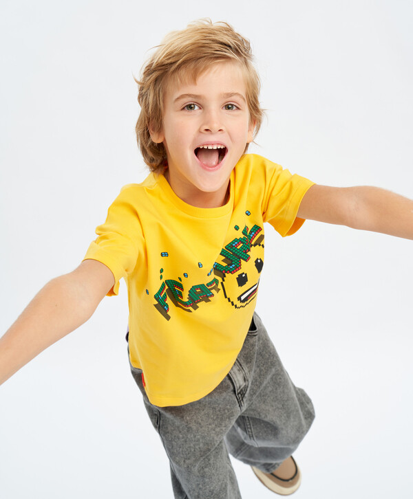 430 р. 860 р. Футболка с принтом желтая Button Blue