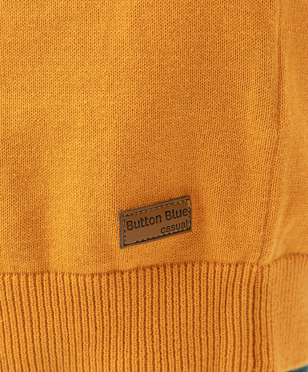 975 р. 1500 р. Джемпер хлопковый со спущенной линией плеча желтый Button Blue
