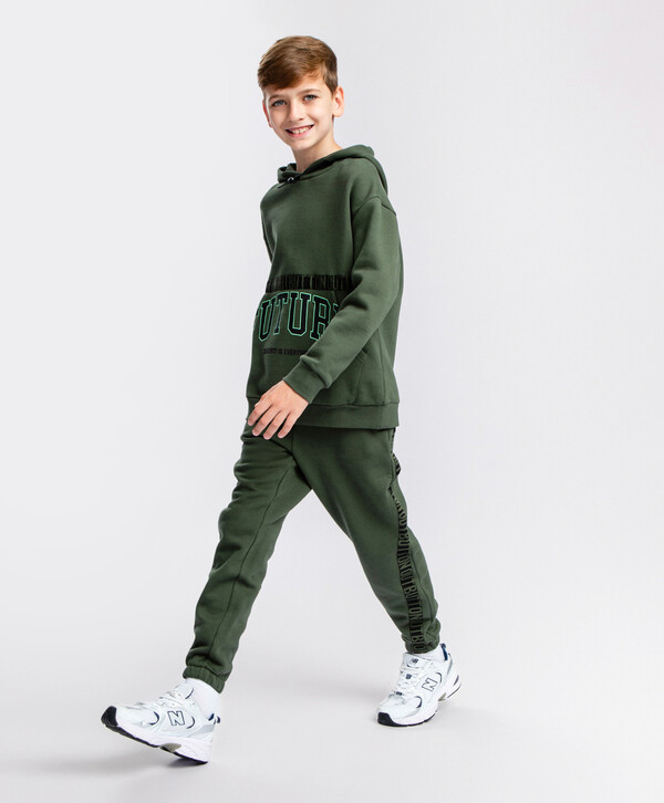 1480 р.  1850 р.  Толстовка с капюшоном цвета хаки Button Blue