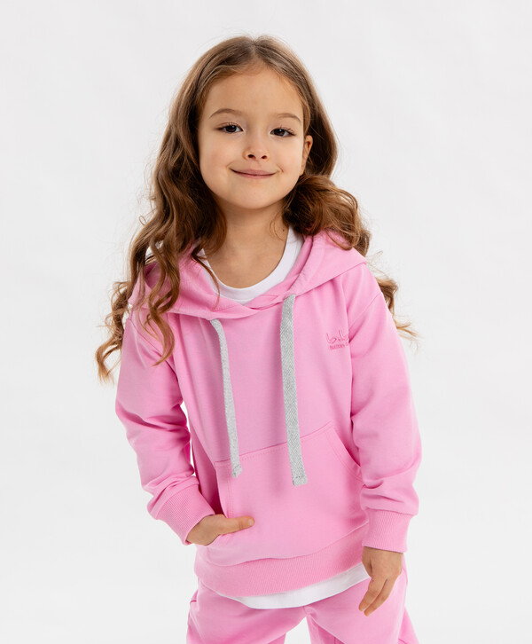 858 р. 1319 р. Худи оверсайз с капюшоном розовое для девочки Button Blue