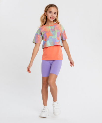 640 р.  800 р.  Велосипедки фиолетовые для девочки Button Blue
